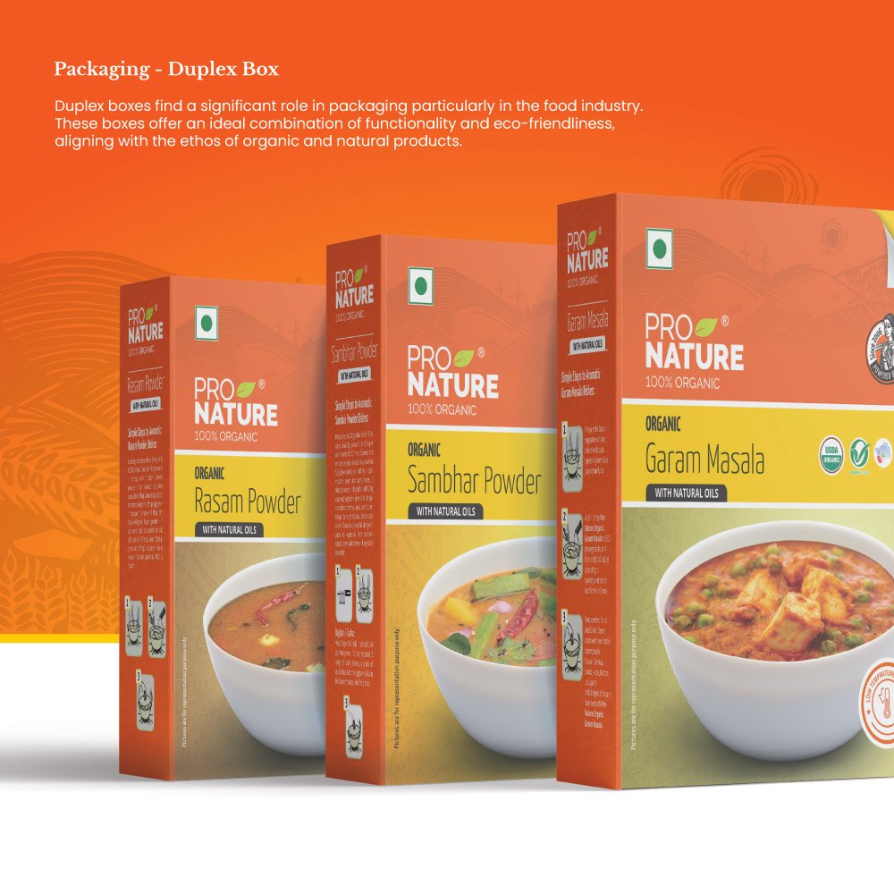 Pro Nature brand identity: Duplex boxes.