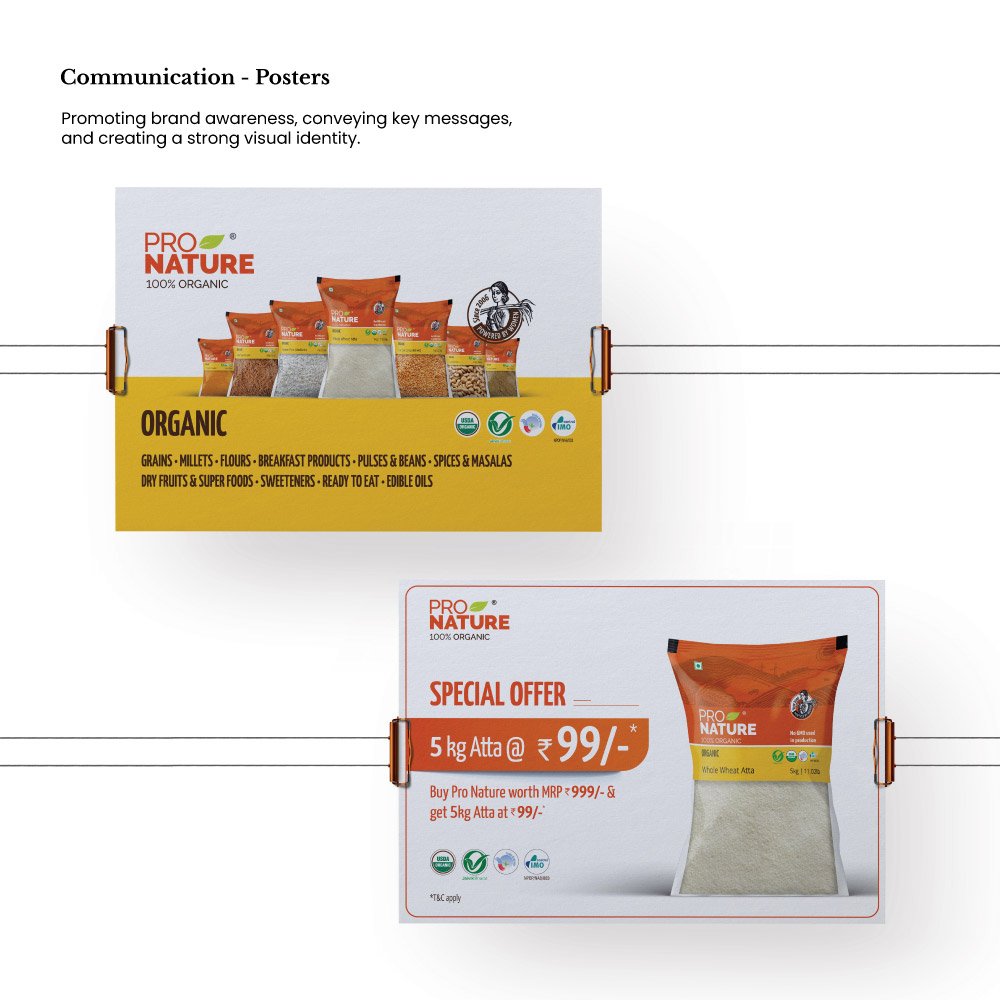 Pro Nature brand identity: Communication posters.