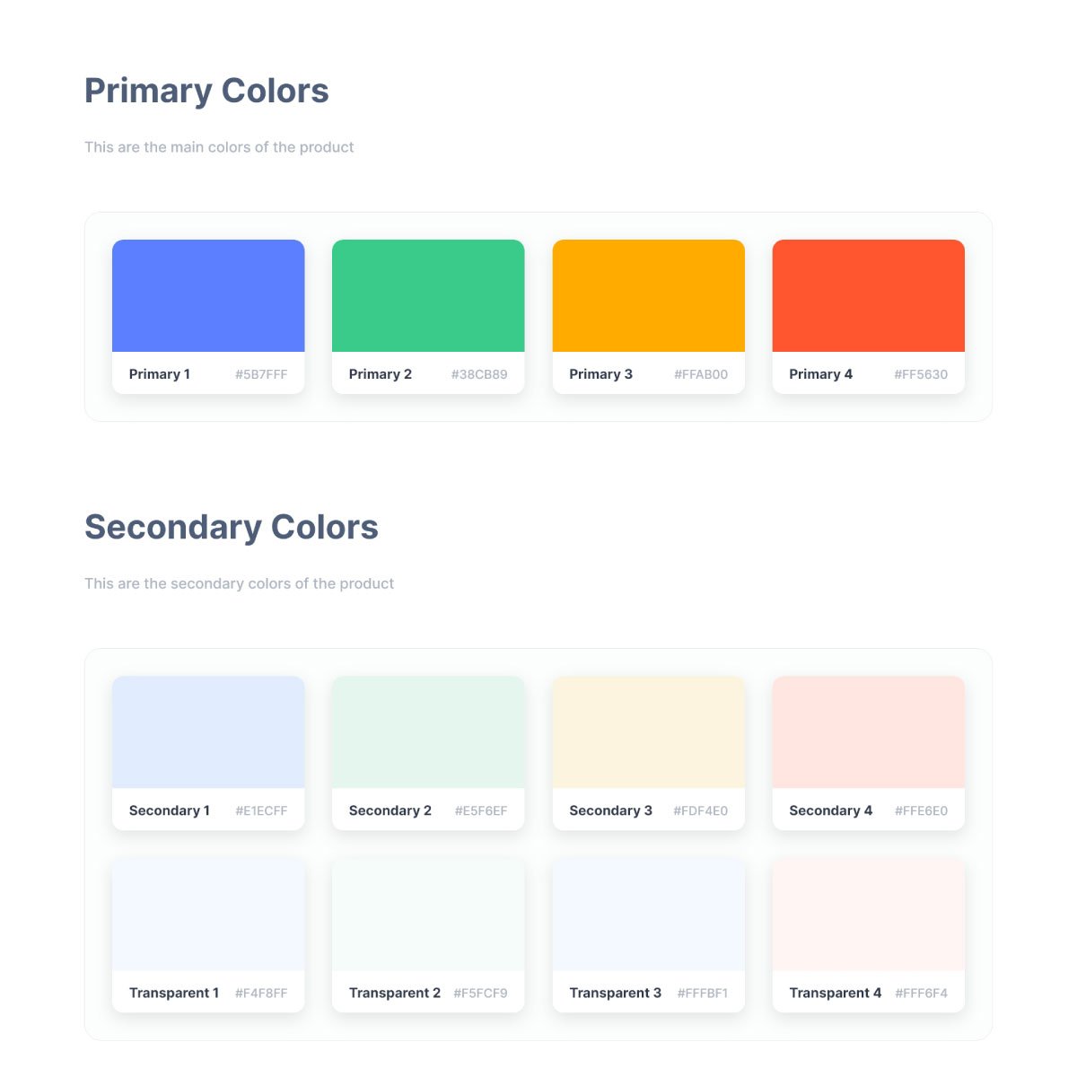Sales Analytics Dashboard style guide: Primary and secondary colours (1).