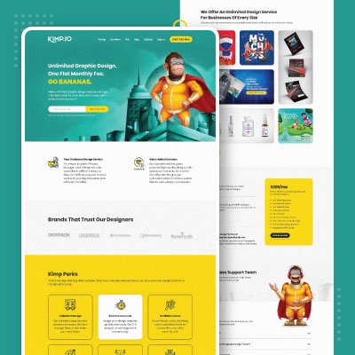 Kimp.io Website Redesign project cover